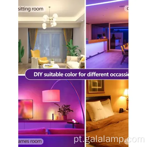 Lâmpada LED de RGBW inteligente controlada por voz para iluminação